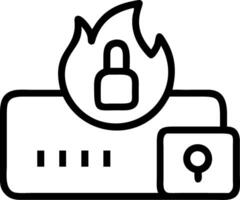 Close up of secure digital firewall with copy space vector