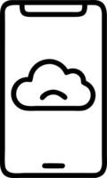 Close up of smartphone displaying cloud management app with copy space vector