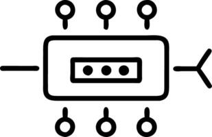 Close up of secure data encryption hardware with copy space vector
