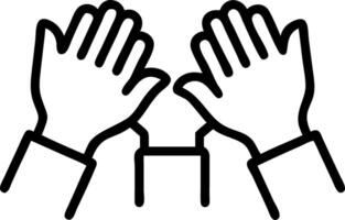 Close Up of Team High Five with Focus on Hands and Wristbands vector