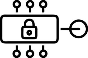 Close up of secure digital locks with copy space vector