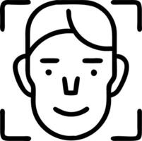 Close up of secure biometric facial recognition with copy space vector