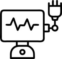 Close up of robotic nurses interface with vital signs display vector