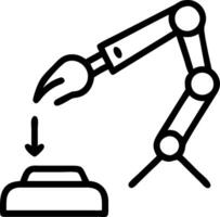 Close up of robotic surgical instrument with surgeon in background and copy space vector