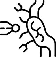 Close up of robotic veins with circulating nanobots vector