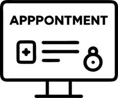 Close up of robotic assistant displaying appointment schedule vector