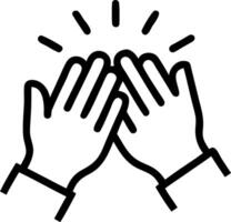 Close Up of Hands Mid High Five with Motion Blur Effect vector