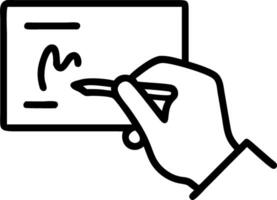 Close Up of Hand Writing on Interactive Whiteboard vector