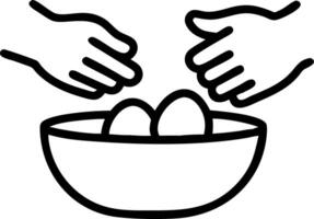 Close Up of Family Hands Cracking Eggs vector