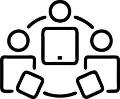 Close Up of Diverse Team Using Digital Tablets vector