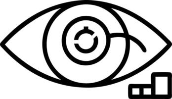 Close up of doctor eye with digital interface overlay and copy space vector