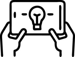 Close Up of Digital Tablet Brainstorming vector