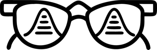 Close up of DNA strand reflected in scientist glasses with copy space vector