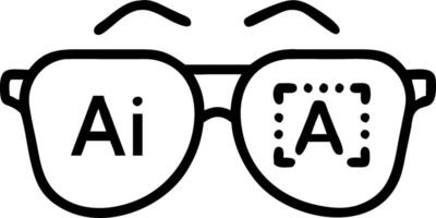 Close up of AI code reflecting on customer support agents glasses with copy space vector