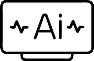 Close up of AI interface on medical device screen with copy space vector