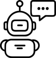 Close up of AI customer support chatbot typing indicator with copy space vector