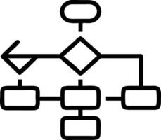Close up of AI algorithm flowchart in customer support context with copy space vector
