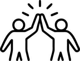 Candid Team High Five During Brainstorming Session vector