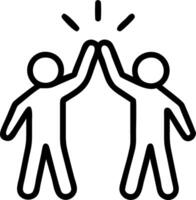 Candid Team High Five After Solving a Problem Together vector