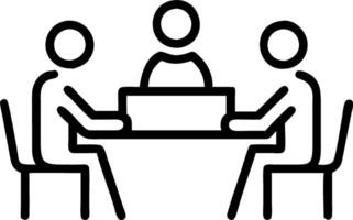 Bokeh Digital Art of Business Meeting in a Modern Cafe vector