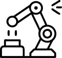 Bokeh digital art of AI assisted manufacturing with copy space vector