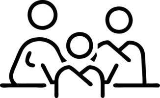 Bokeh digital art of a. family sharing a call with relatives on a large screen vector