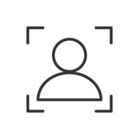 A person is in a frame with a camera vector