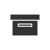A black box with a white line on it vector