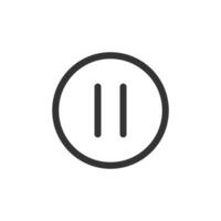A black and white icon of a button vector