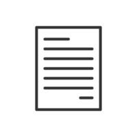 A document icon on a white background vector
