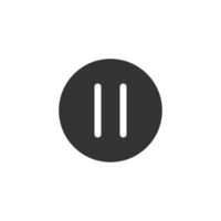 A black and white icon of two buttons vector
