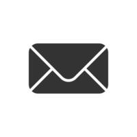 An email envelope icon on a white background vector