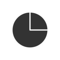 A pie chart icon on a white background vector