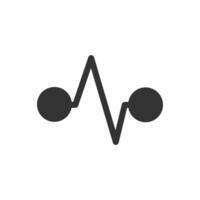 An icon of a heartbeat on a white background vector
