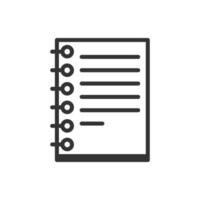 A notebook with a pen on it vector