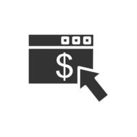 A dollar sign icon with an arrow pointing to it vector