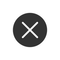 A black and white cross icon on a white background vector