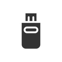 Usb flash drive icon illustration isolated on white background vector