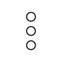 A black and white image of three circles vector