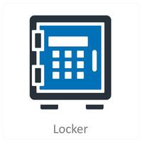 Locker icon concept in blue color vector