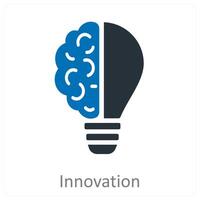 Innovation icon concept in blue color vector