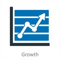Growth icon concept in blue color vector