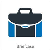 Briefcase icon concept in blue color vector