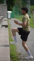 Join us for a dynamic Fitness Training Session featuring Jumping Exercises on Outdoor Steps video