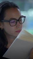A Focused Reader Fully Engaged in the World of Literature and Imagination Right Now video
