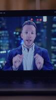 Creating an Engaging Online Presentation Featuring a Captivating Cityscape Background video