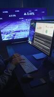 HighTech Financial Analysis Conducted Within a Modernized and Advanced Workspace Environment video