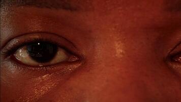 CloseUp of an Eye That Captures Deep Emotion and Intriguing Reflection Beautifully video