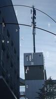 Exploring Urban Architecture Featuring a Telecom Tower Along with Abstract Elements video