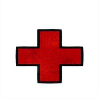 simple retro grunge texture cartoon of a addition symbol video